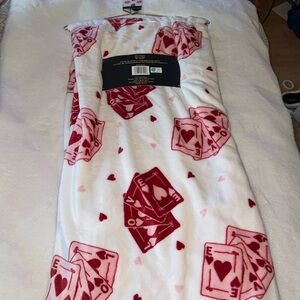 Rachelle Roy Valentine’s Day, LOVE playing cards, oversized, plush blanket